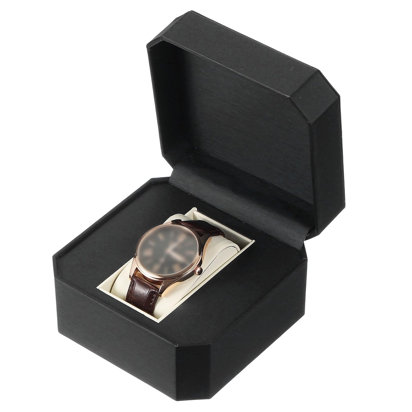 

uxcell Watch Storage Case, 1 Piece, PU Leather Portable Watch Case, Men s & Women s Gift, Birthday & Anniversary, Black