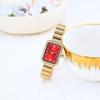 Fashion Womens Diamond Bracelet Watches Square Dial Waterproof Quartz Watch for Ladies