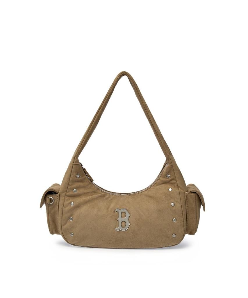 Mlb Vintage Street Studded Hobo Bag Bos (Mg.Beige)