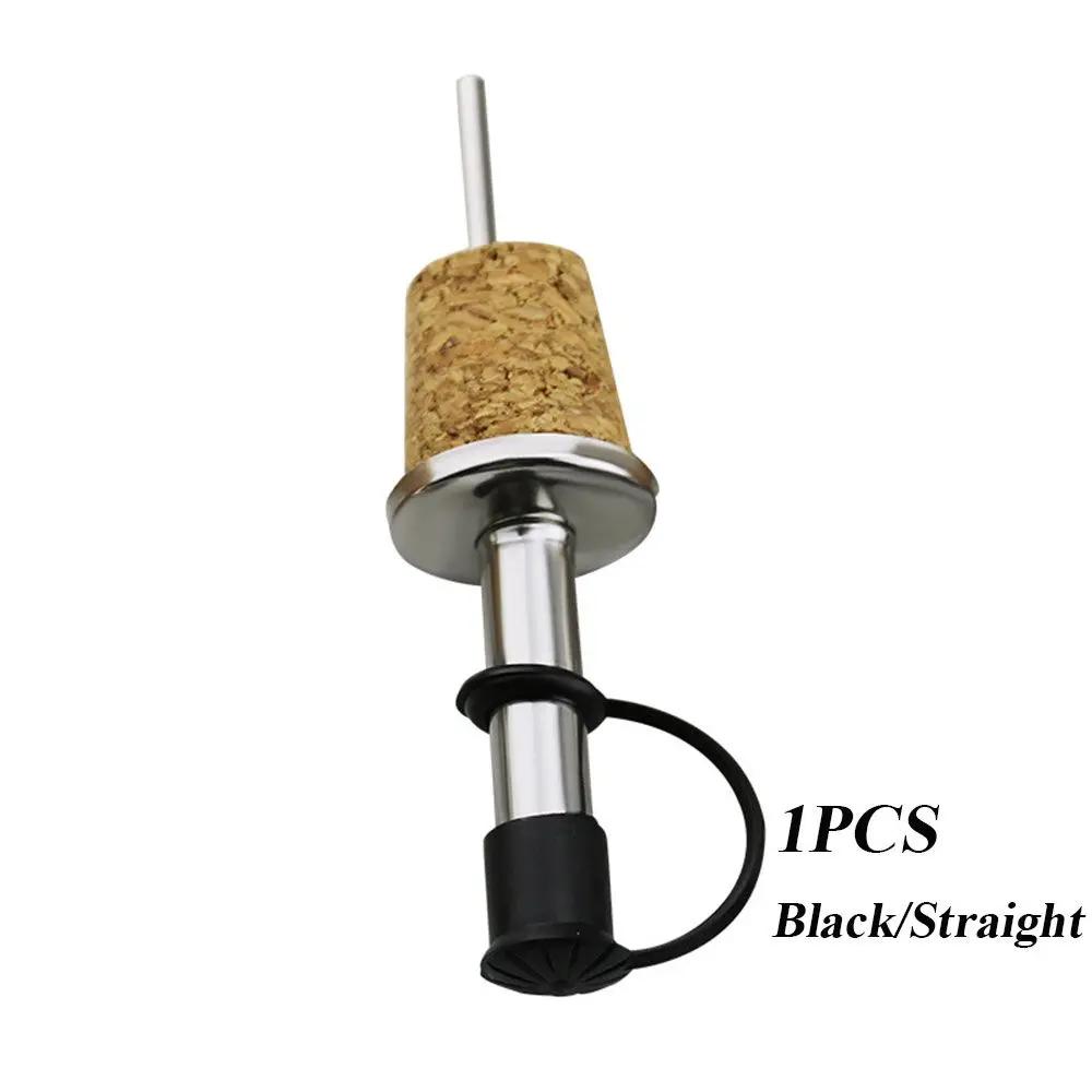 1pcs Wooden Cork Red Stopper For Bottle Wine Olive Oil Pourer Dispenser Spout Bottle Pourer Stopper For Bottle Bar Accessories