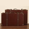 European Retro Leather Storage Box - Handbag, Clothes, and Travel Photography Prop Organizer