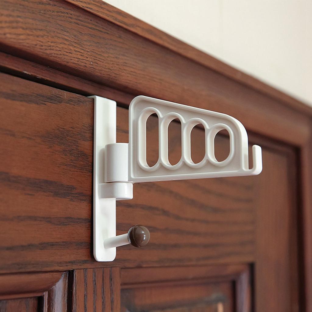 Over The Door Hanger 4 Holes Good Bearing Cloth Hook Holder Space Saving Organizer for Home