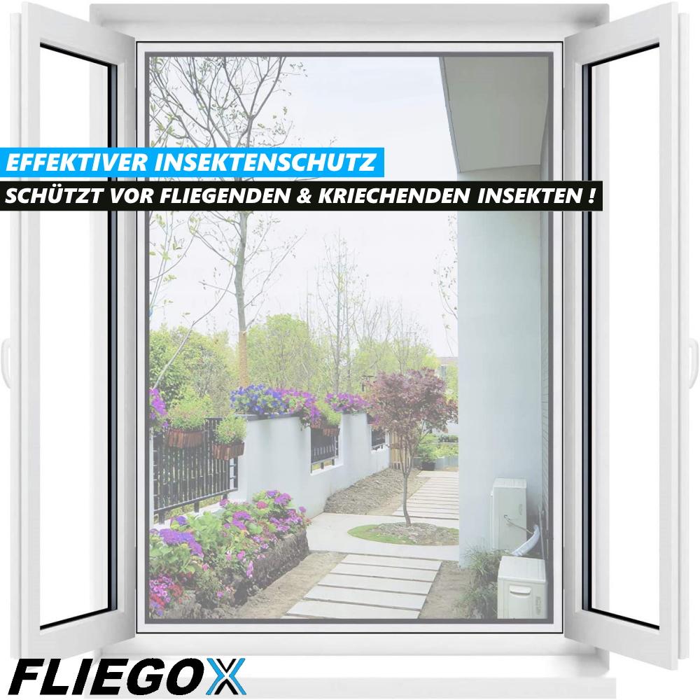 FLIEGOX Fly Screen Insect Protection Mosquito Protection Window 150 X 180 Cm White