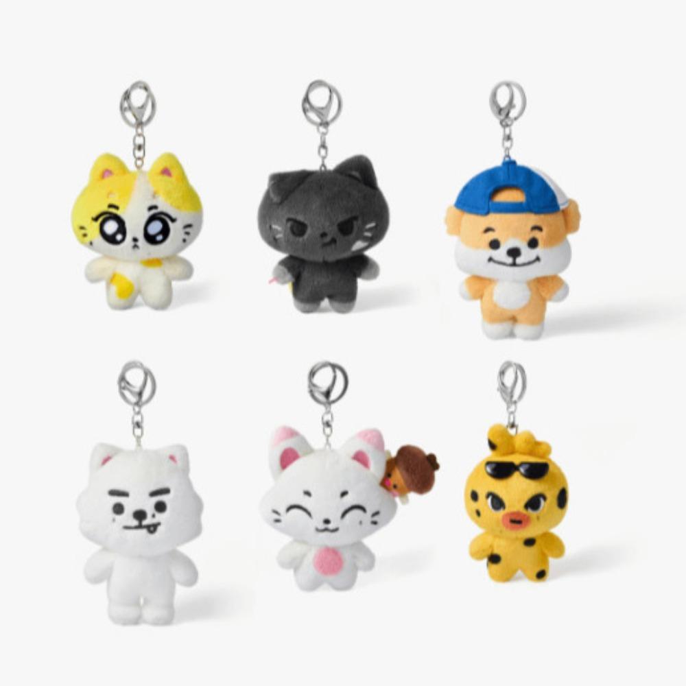 Idol Animal Character Keychain Cute Cartoon Group Member Keyring Fan Collection Support Gift Accessories
