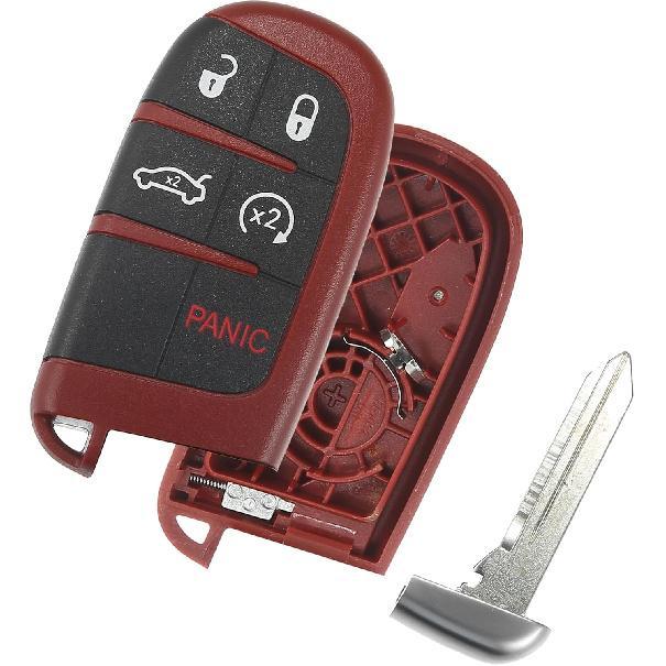 

Key Fob Shell Case for Jeep Grand Cherokee 5 Buttons Plastic Replacement | Keyless Entry Remote Control Key Shell Case 1 Pcs for Dodge Challenger