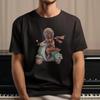 Funny Dog Riding Retro Scooter Unisexs T Shirt Summer Casual Vintage Style Perfect For Animal Lovers Vintage