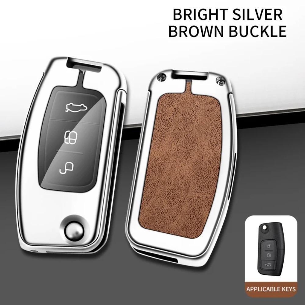 Auto Metall Schlüsselhülle Abdeckung Schale für Ford Focus 2 3 Ecosport C-Max S-Max Ka Mondeo Kuga Galaxy Fiesta Schlüsselanhänger Zubehör