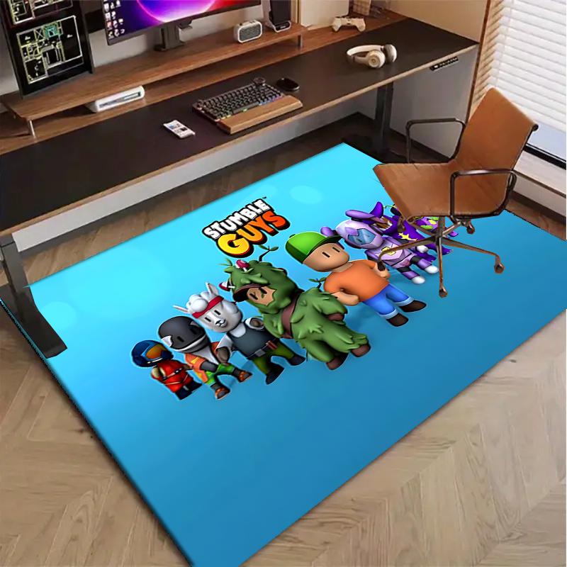 stumble guys Polyester Carpet, Soft Indoor Mat for Office Chair, Living Room, Computer Desk - Decorative Home Office Rug Design