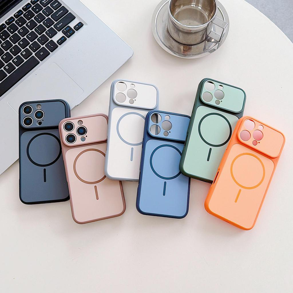 Apple 17 Pro Dual-Color Magnetic Shield Case: Skin-Feel, Frosted Protection for iPhone 16P/15