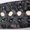 Black Lace-Up Fingerless Gloves - Elegant Half-Sleeve COS Accessories