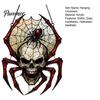 Acrylic Skeleton Suncatcher Halloween Wind Chime Skull Spider Suncatcher, Double Side Printed Window Retro Horror Party Supplies Ornament, Outdoor