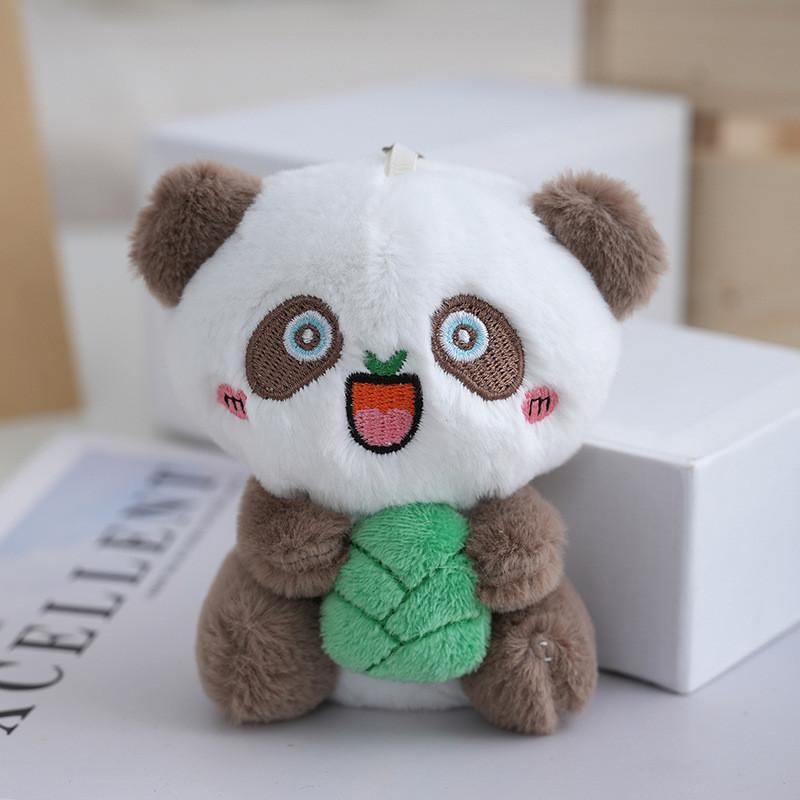 Fashionable Panda Plush Keychain Lovely 3d Doll For Bags And Couples