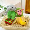 American Shanhaijing Monster Plush Toy Shark Wooden Stick Doll Pendant