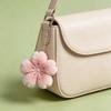Fuzzy Plush Key Chain Soft Pearl Bead Chain Pendant Plush Flower Pendant Fluffy Sakura Key Chain For Backpack Decoration Mobile