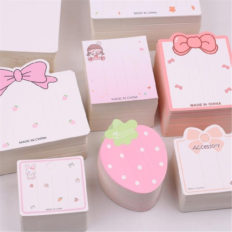100Pcs Multipurpose Hairpin Display Cards Hairpins Holder Paper Cards for Hair Accessories Small Ornaments Organization