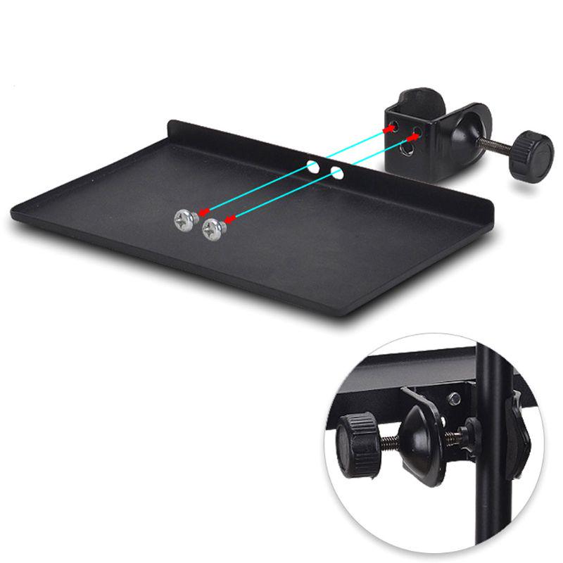 Portable Adjustable Shelf Organizer Expandable Outdoor Karaoke Equipment Clip Broadcast Stand Tray Sound Card Tray