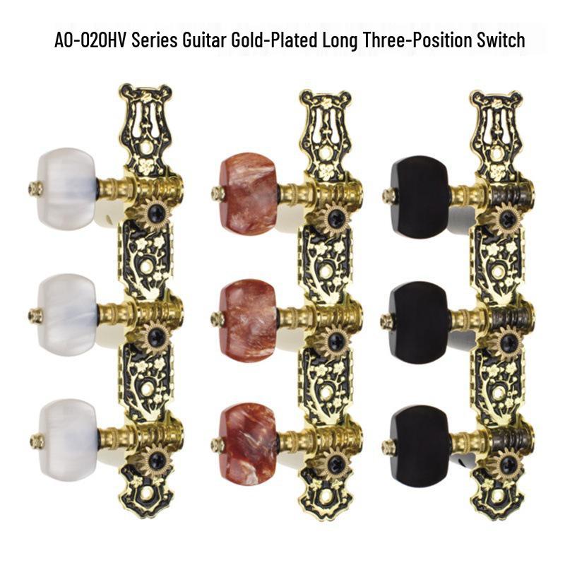 Accordatore Gilded a Tre Posizioni per Chitarra Classica Alice Serie AO-020HV Piroli