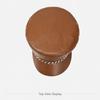 Metal Chain Decor Newsboy Cap PU Leather Flat Top Cap Stylish Baker Boy Cap  For Women