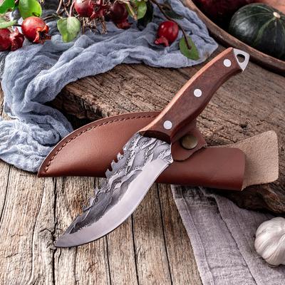 Forged Stainless Steel Boning Knife Meat Knife Butcher's Knife Fruit Knife with Skin Sheath