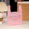 Pink Thickened Plastic Gift Bag with Handles - Customizable with Logo, Free Shipping