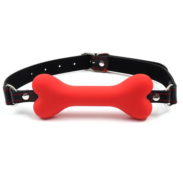 Erotic Products Dog Bone Mouth Bit Gag BDSM Slave Training Harness Silicone Gag Ball Sex Games Toys Adult Sex Toys For Couples