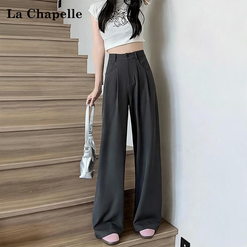 La Chapelle Women s High-Waist Flowy Wide-Leg Pants XS