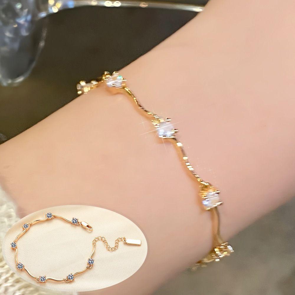2pcs Adjustable Couple Bracelets Thin Light Luxury Bracelet  Wedding Anniversary