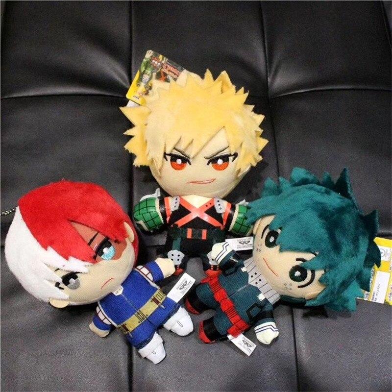 Anime My Hero Academia Izuku Midoriya Katsuki Bakugou Shouto Todoroki Plüschkissen, süßes Anhängerspielzeug, weiche Stoffpuppen, Geschenk