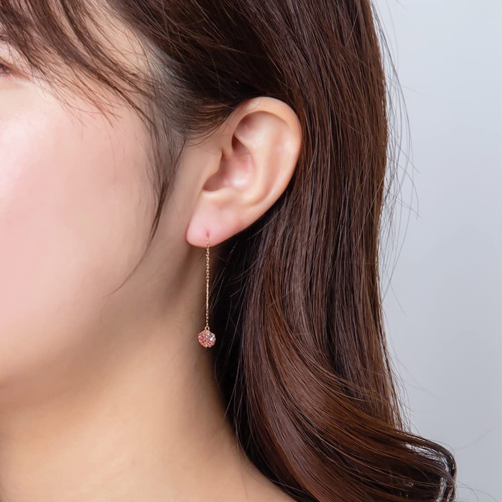 [Official] ESTELLE Women's American Style Earrings in 10K Pink Gold with November Birthstone Topaz (0222-7961-0019-0000)