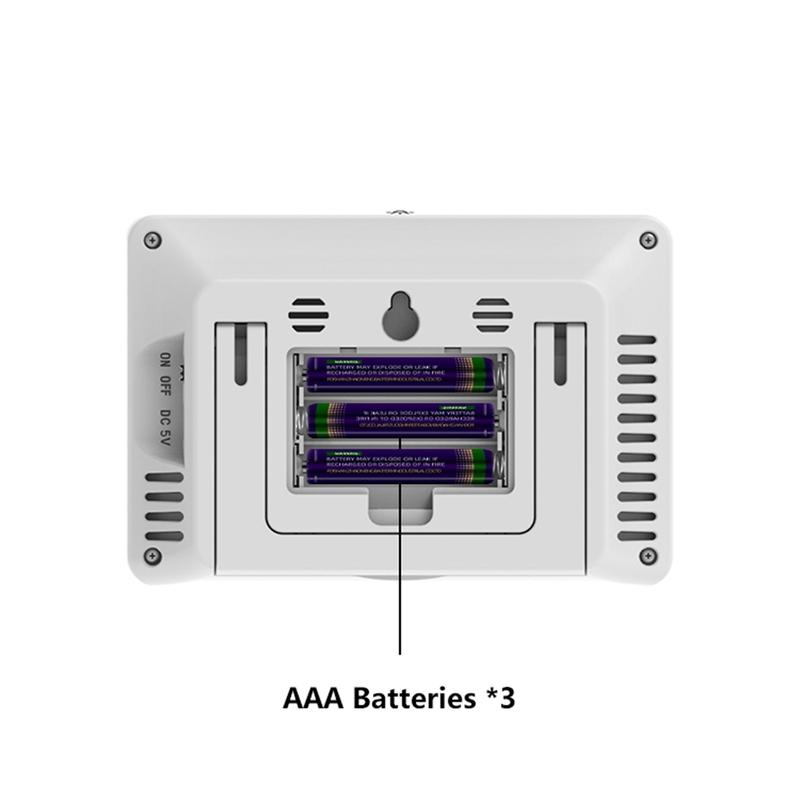Wireless Weather Station Barometer Color LCD Screen Temperature Humidity Meter Freezing Point Reminder Rainproof Forecast Sensor
