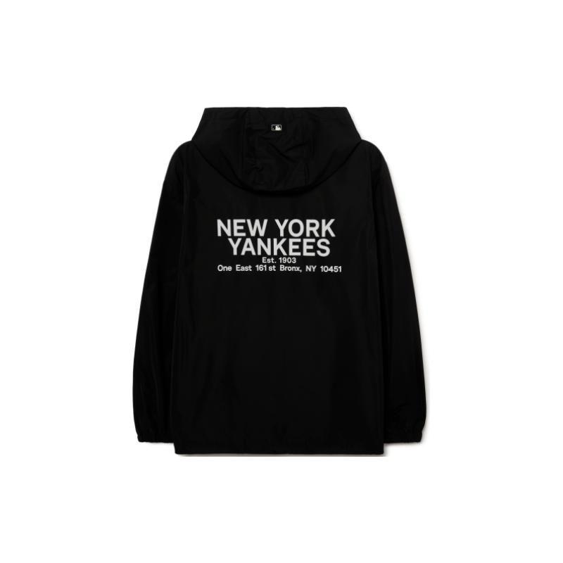 MLB New York Yankees Letter Print Reißverschluss Kapuzenpullover Unisex Kapuzenpullover Schwarz 3AWJB0731-50BKS M black