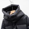 Long black diamond cold-proof down jacket for women's new black pearl thickened over the knee couple's coat tide