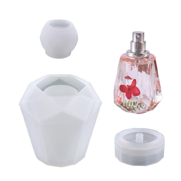 

3 Pcs Perfume Bottle Silicone Resin Molds UV Resin Epoxy Silicone Casting Molds