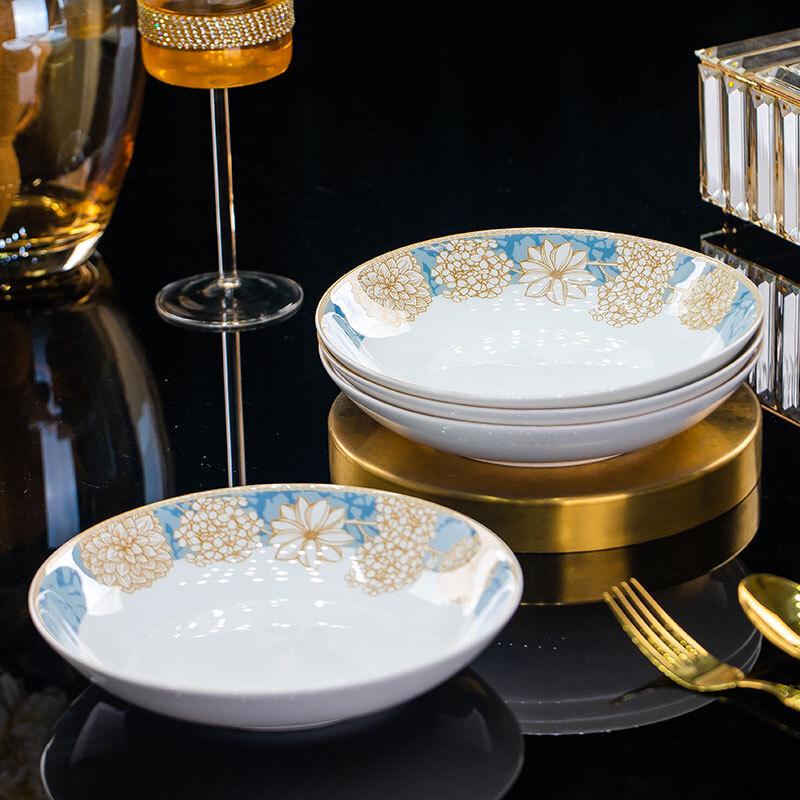 Peirson  Time Walk  8-inch Ceramic Plate Set (4-piece)