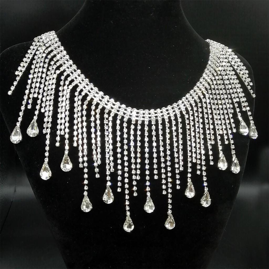 Exquisite Rhinestone Tassel Chain for Belly Dance & Accessories