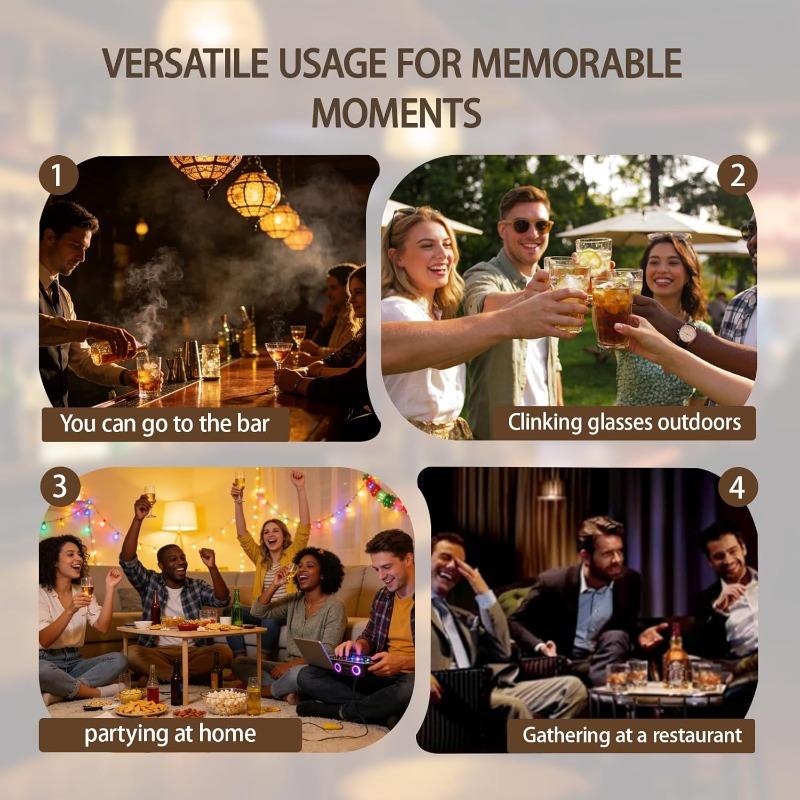 280ml Rotating Whiskey Glass Crystal Rum Glass Cocktail Party Drinking Gift Creative Crystal Premium Beer Glass