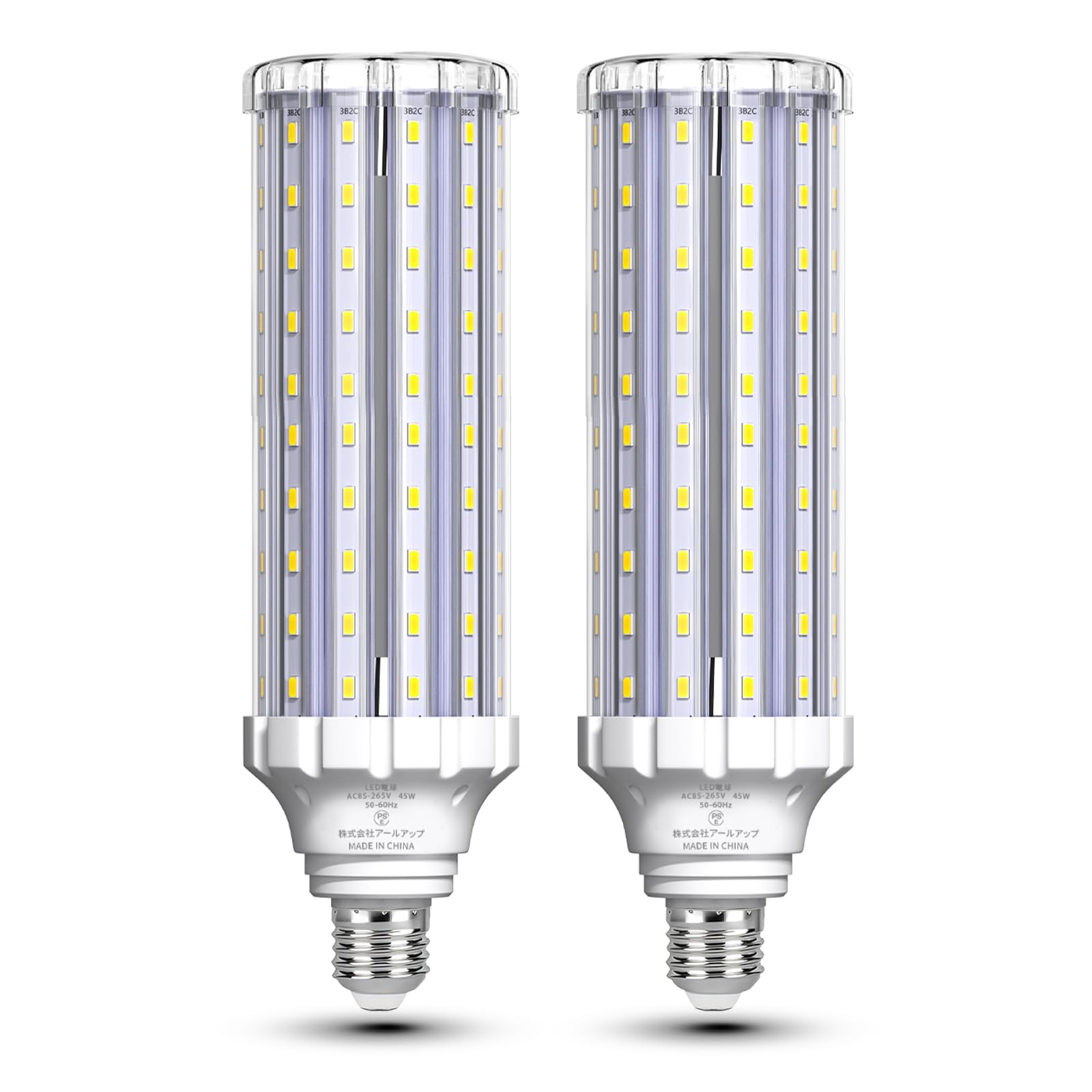 

Luxvista LED Bulbs, E26 Base, 45W Corn-Shaped LED Corn Light, Equivalent to a 400W Work Light, Mercury Lamp Replacement, IndoorOutdoor Use,