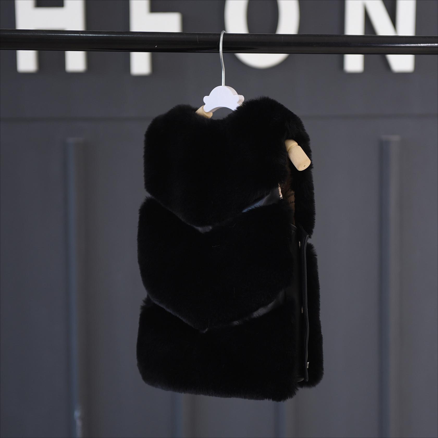 

Осень Зима Новые Меховые Жилеты Для Мальчиков Девочек Утолщенные Хлопковые Детские Теплые Новые Однотонные Жилеты Верхняя Одежда Теплые Жилеты 110cm чёрный