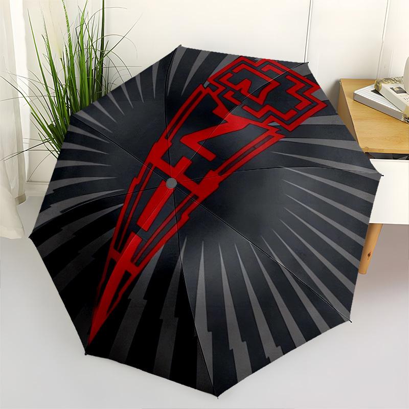 1 szt. Parasol Wysokiej Jakości z Motywem Maze Rammstein, Parasol z Automatycznym Otwieraniem i Zamykaniem, Parasol Wielofunkcyjny G0811009