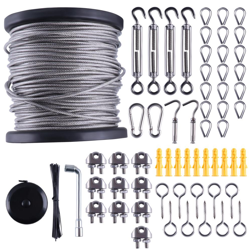 Wire Rope 1 pcs D3mmxL60m D3mmxL20m D2mmxL30m Stainless Steel Cable Wire Kit