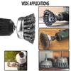Versatilitys Steel Wire Wheel Brush With Hex Shank For Effective Metal Surfaces Treatments And Polishing Cleaning Tool