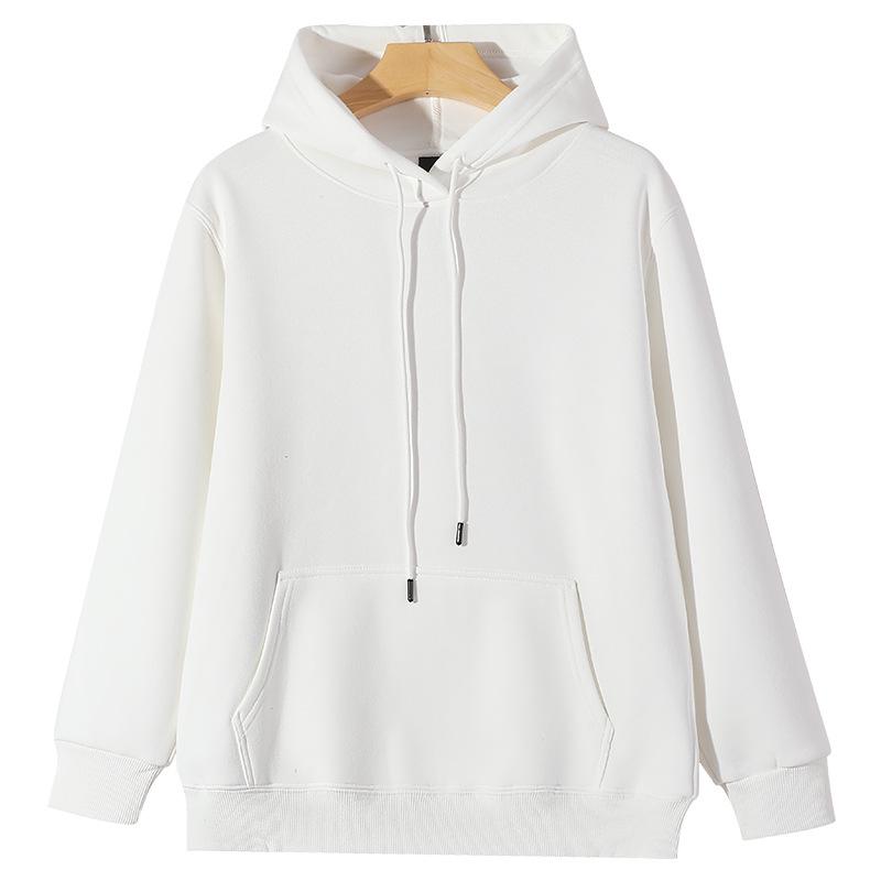 Silver Fox Fur Hooded Fleece-Lined Sweatshirt – Heavyweight, Warm, Trendy, Autumn/Winter, Versatile, Loose Fit, Custom Logo Available.