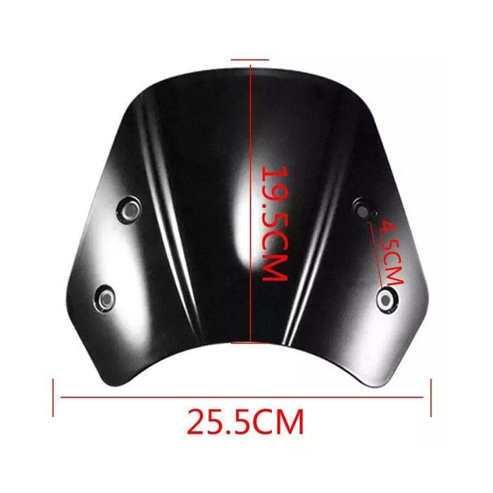 Saute-vent - RW2 - Pour Indian FTR 1200 / FTR 1200 S - ABS haute résistance - Noir 27x23 cm