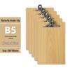 Set di 5 Cartelline A4 con Portapenne, Blocco da Scrittura A5, Cartellina in Legno A3 e Porta Menu