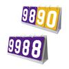 Sports Scoreboard 4 Digits Flip Score Keeper Table Score Flipper for Volleyball Team Games Competition Basketball Coaches