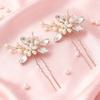 1 Pair Bridal U Shaped Hairpin Elegant Beautiful   Pearl Wedding Hair Clips for Party