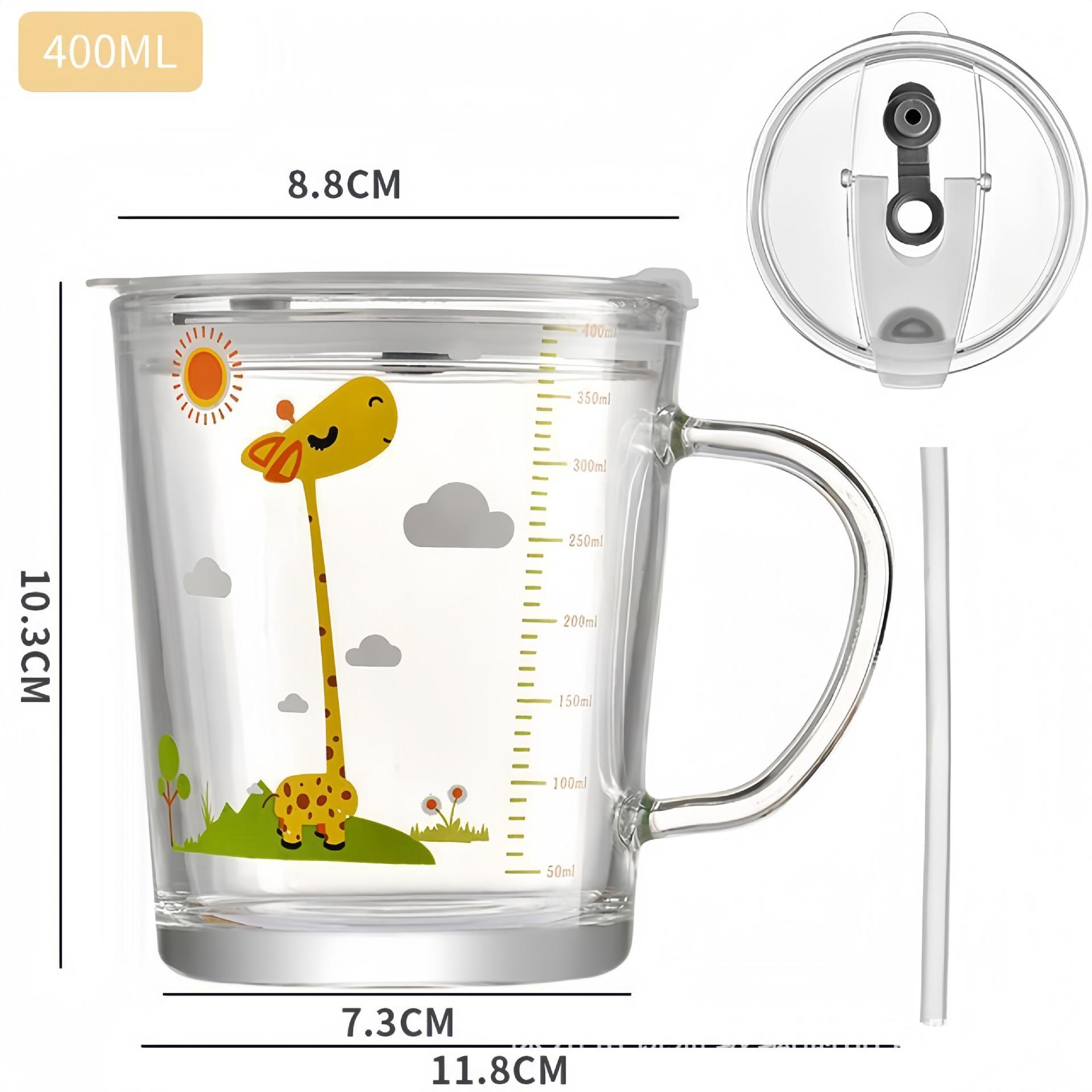 

Кружка со стеклянной соломинкой, устойчивая к высоким температурам - Стильная и портативная для студентов