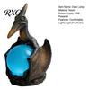 Hand-painted Dragon Lamp Pterosaur Night Light, Resin Gothic Table with Glowing Faux Crystal Bedroom Lighting Ball, Fantasy Desk Decor for Office,