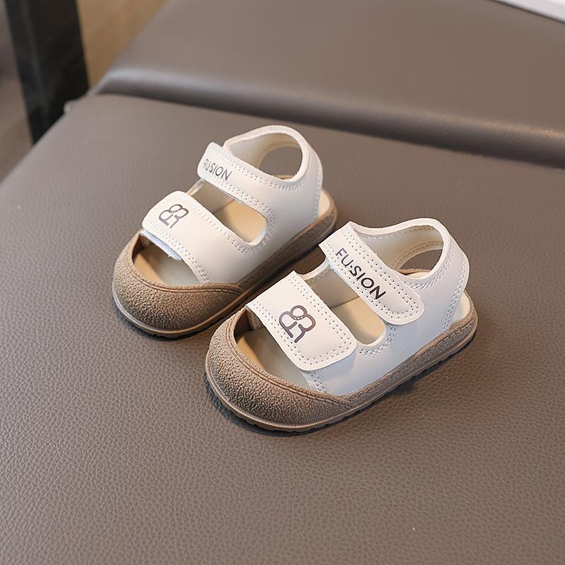 Toddler Kids Closed Toe Soft Sole Velcro Summer Beach Walking Sandals Unisex 16