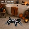 Halloween Shaped Rug Skeleton X‑Ray Black Cat Pink Heart Non‑Slip Absorbent Carpet For Bathroom Bedroom Decor